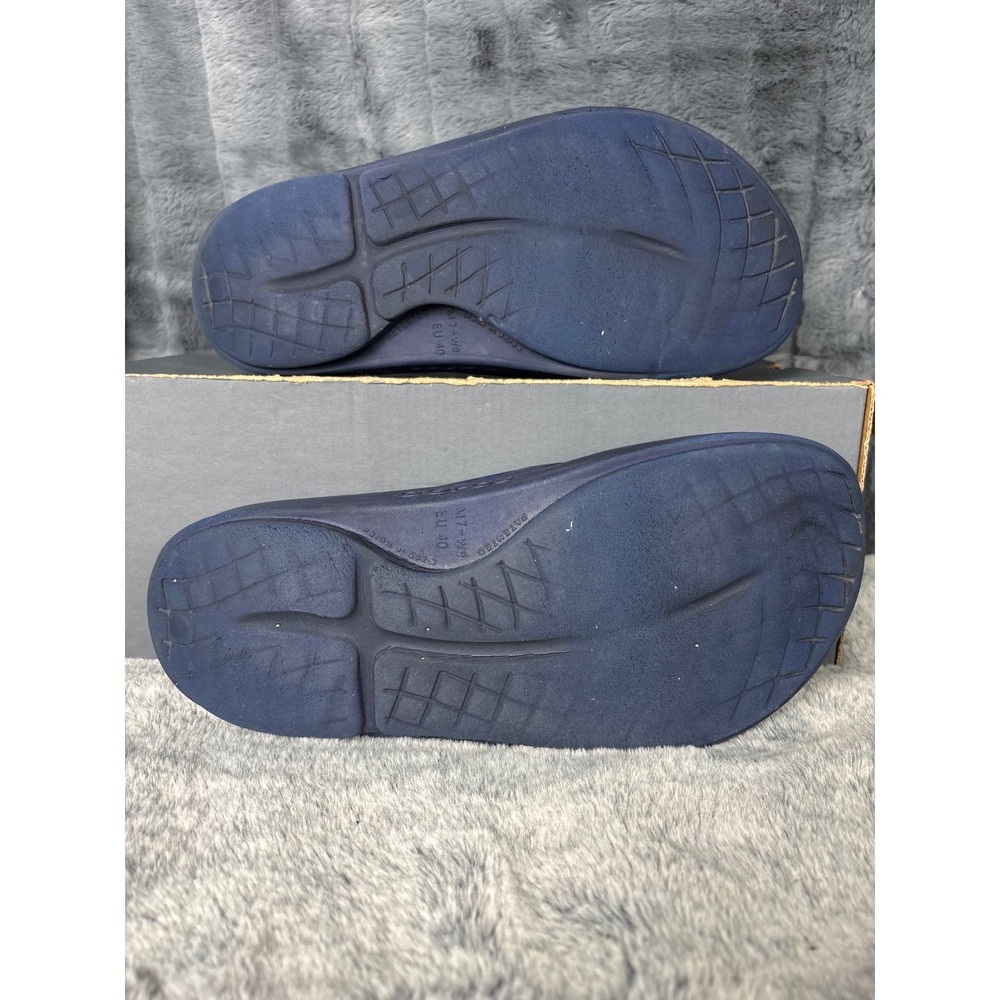 Oofos OOriginal Recovery Sandals Navy Blue Thong Flip Flops Mens 7 Womens 9 - Picture 7 of 8